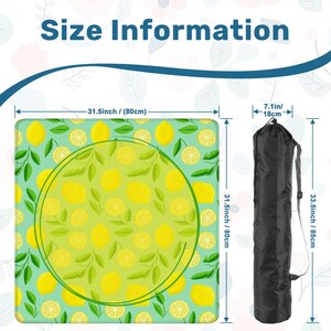 Tapis de mahjong citrons sur vert menthe image 5