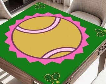 Tennis Mahjong Table Mat, Custom Game Night Accessory,  Mahjongg Mat with Storage Bag, Custom Tile Game Gift for Players or Hosts