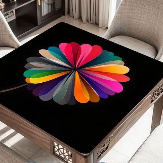 Rainbow Dandelion Mahjong Table Mat, Custom Game Night Accessory,  Mahjongg Mat with Storage Bag, Custom Tile Game Gift for Players or Hosts