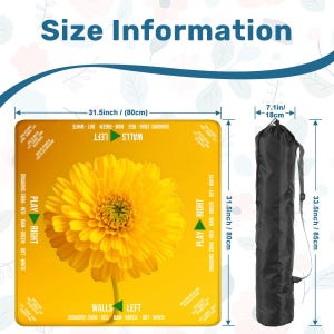 Tapete de Mahjong con diseño de flores amarillas, accesorio personalizado para noches de juego, tapete de Mahjong con bolsa de almacenamiento, regalo de juego de fichas personalizado para jugadores o anfitriones. imagen 4