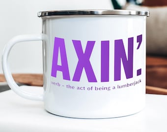 Caneca esmaltada personalizada Stephen F. Austin, lembrança de formatura ou reunião, orgulho do lenhador roxo, copo esmaltado de 12 oz para fogueira