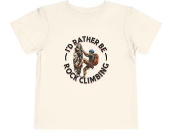 Rock Climber Toddler Short Sleeve Tee, Active Kids Gift Idea, Outdoor Indoor Rock Wall Climber Sweatshirt or Tee