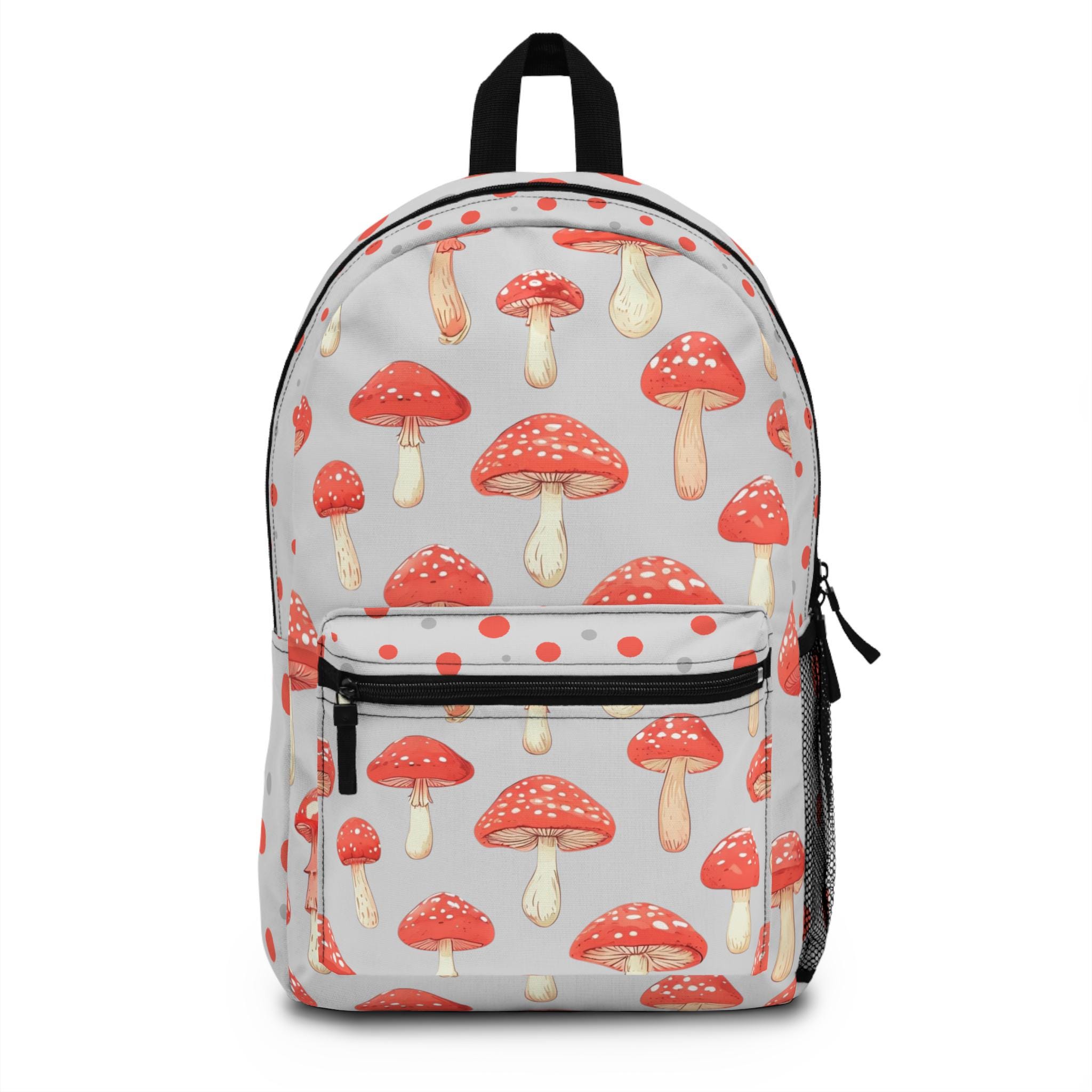 Mushrooms & Polka Dots Cottagecore Backpack, Fun Forest Core 