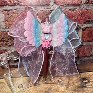 Sugar Bear Angel Bow BELLISSIMA penna fatta a mano SPEDIZIONE GRATUITA da Chicago