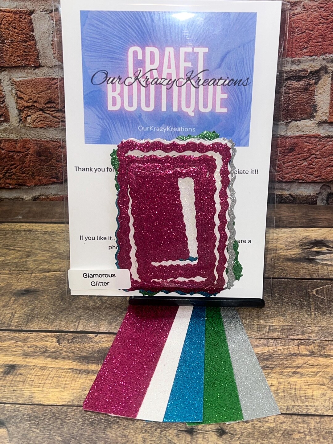 25 -NEW!!! GLAMOROUS GLITTER - Precut Die Cut Rectangle Frames - Made ...