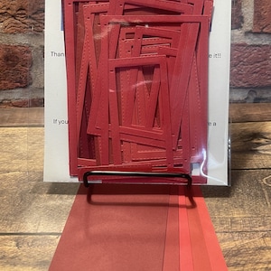 40 cadres rectangulaires prédécoupés -REDS- - Fabriqués à partir de papier cartonné de 65 lb