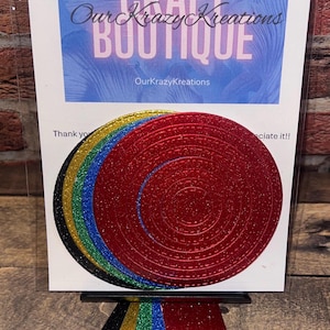NIEUW!!! Set van 40 GLITTER BASICS voorgesneden gestanste cirkelframes - gemaakt van 65 lb karton