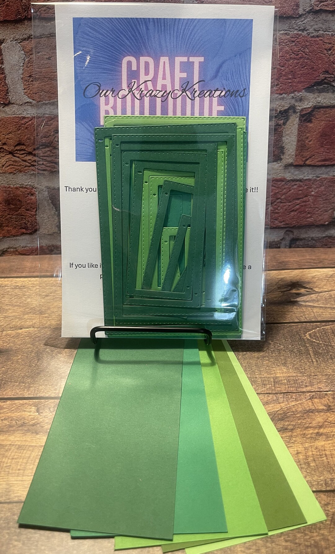 40 -GREENS- Precut Die Cut Rectangle Frames - Made From 65lb Cardstock ...