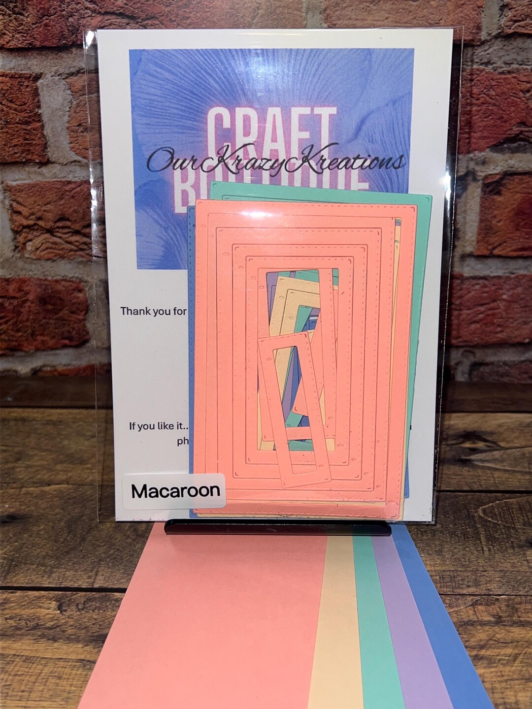 40 -NEW!!! MACAROON - Precut Die Cut Rectangle Frames - Made From 65lb ...