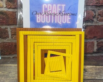 NEW!!! 45 CORRUGATED BASICS Extra Large Precut Die Cut Square Frames - Made From 65lb Glitter Cardstock