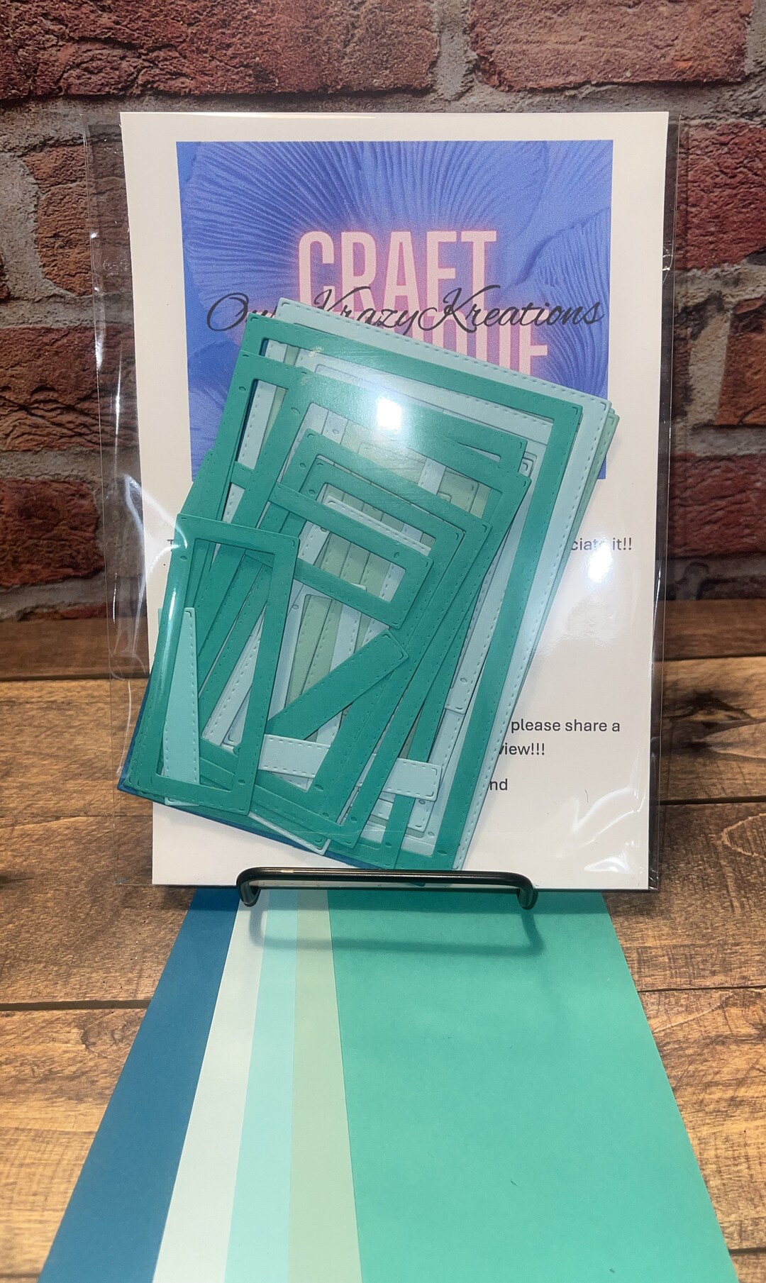 40 -BLUE OMBRE- Precut Die Cut Rectangle Frames - Made From 65lb ...