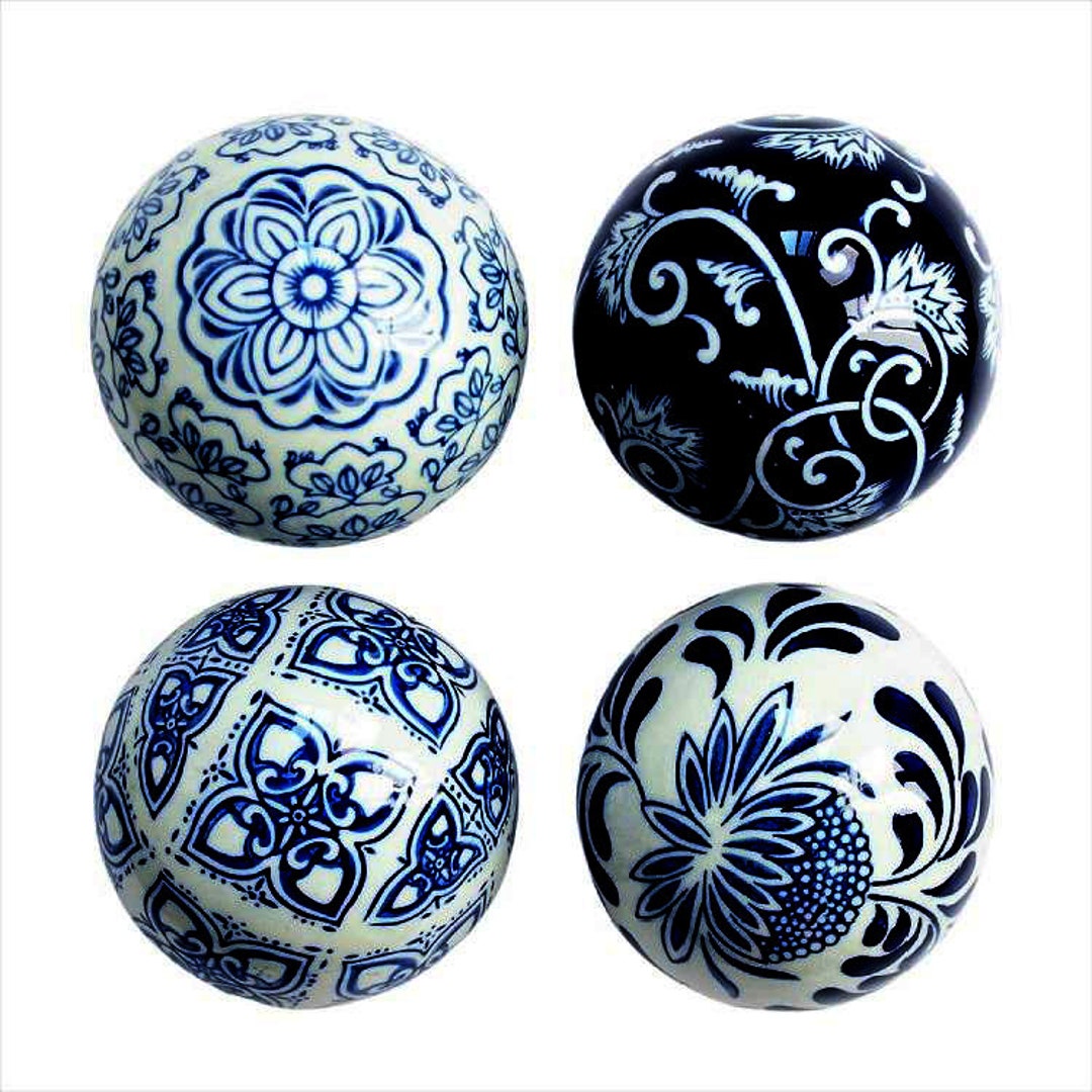 Decorative Porcelain Ball Set Etsy