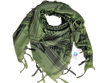 Kufiya vert olive, foulards palestiniens Hatta ou Kufiya