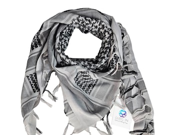 Gray Kufiya, Palestinian scarves, Hatta or Kufiya