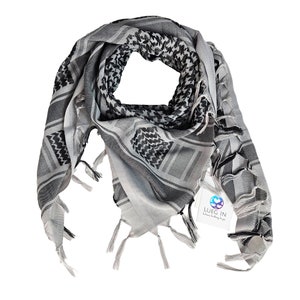 Gray Kufiya, Palestinian scarves, Hatta or Kufiya