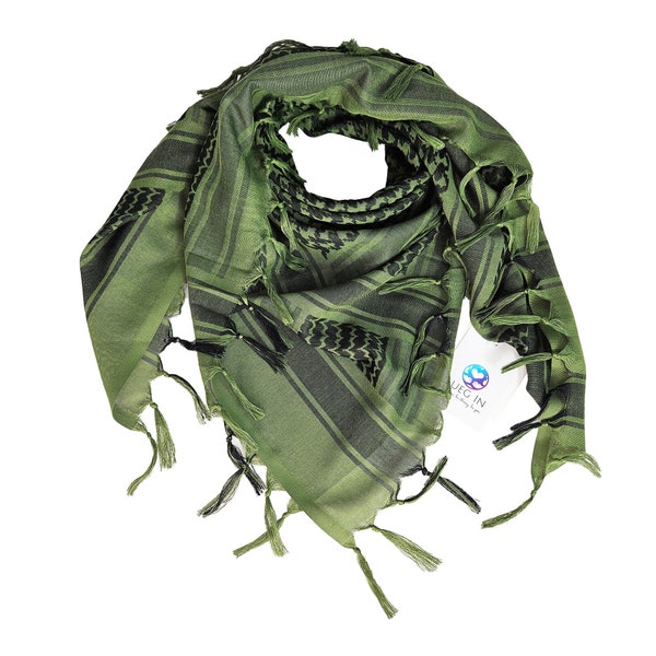 Olive green Kufiya, Palestinian scarves Hatta or Kufiya