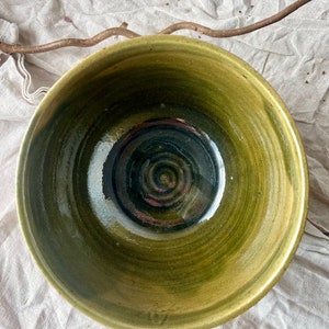 Pine green ceramic bowl Decorative bowl Handmade pottery One of a kind image 4