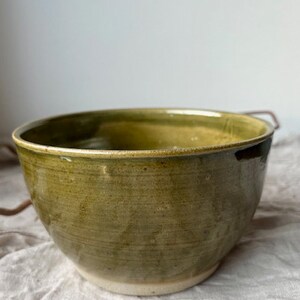 Pine green ceramic bowl Decorative bowl Handmade pottery One of a kind image 2