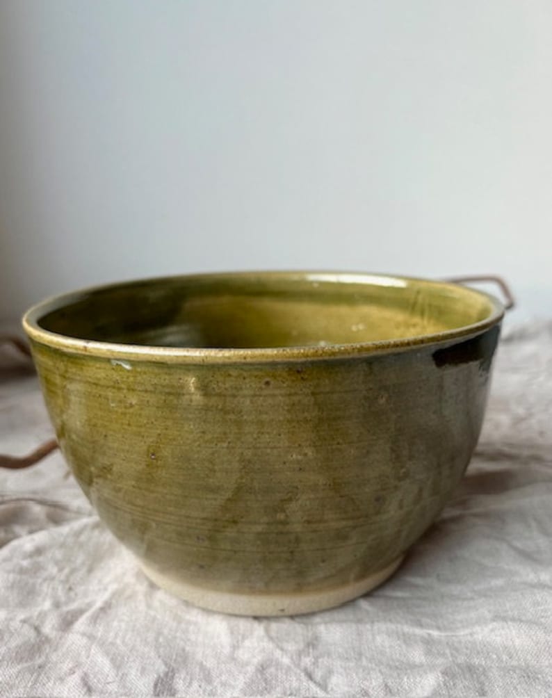 Pine green ceramic bowl Decorative bowl Handmade pottery One of a kind image 2