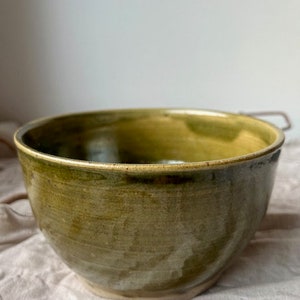 Pine green ceramic bowl Decorative bowl Handmade pottery One of a kind image 3
