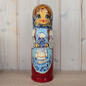 Gzhel Matryoshka - Etsy