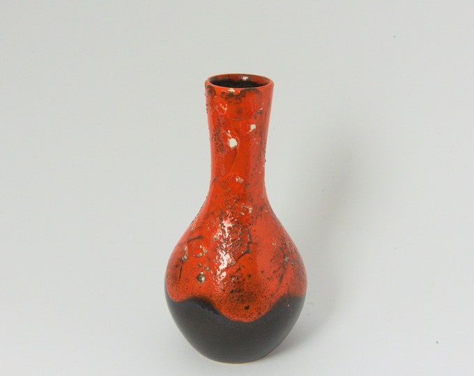 Very rare Vase West Germany 115-21  Dümler & Breiden Orange-Black