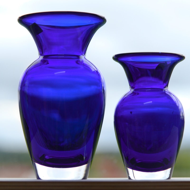 Cobalt Blue Vase - Etsy UK