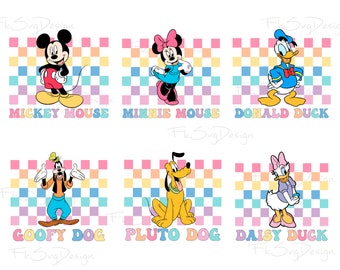 Mouse and Friends Svg, Family Vacation Svg, Retro Mouse Png, Family Trip Png, Magical Kingdom, Vacay Mode, Png Files For Print, Cricut File