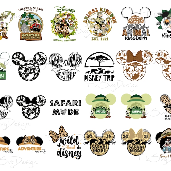 Animal Kingdom Png Bundle, Safari Best Day Ever PNG Bundle, Wild, Safari Png Files, Animal Kingdom Png,  Mouse Safari, Hakuna Matata Png