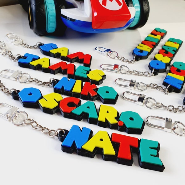 Personalised Gaming 3D Keyring, Keychains Party bag filler, Bag tag, Gift Tag, School bag, Gift for her, Gift for him