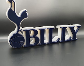 Personalised TFC, SPURS, Custom Name Plate, Desk Sign, Office Desk, Name plaque, COYS, Football fan