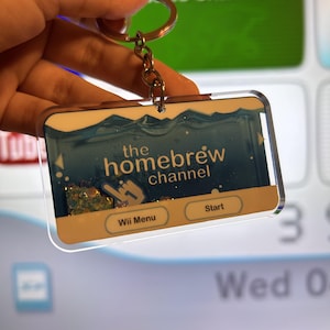 Homebrew Channel Glitter Shaker Nyckelring | Quicksand Nyckelring (7,5 cm x 4,4 cm)