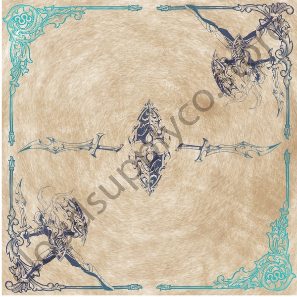 Tapis de jeu en tissu Frosted Winter Soldier pour 2 joueurs