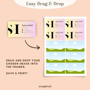Business card Canva editable diy template