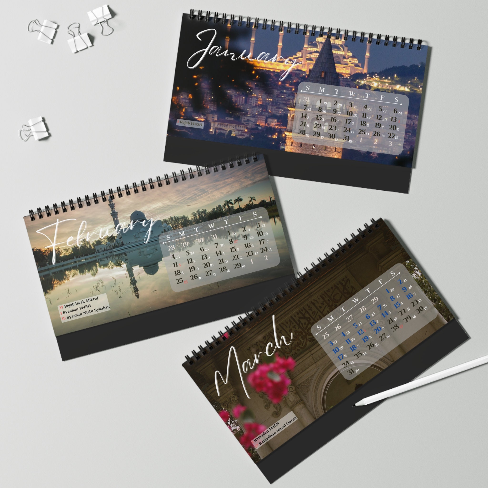 Islamic Calendar, Desk Calendar, Calendars 2024, 2024 Calendars, Hijri