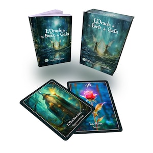 Cartes Oracle Gaia Avec Sac Velours – Voyance, Méditation, 45 Cartes, Anglais, PDF Guide, Jeu De Tarot Spirituel