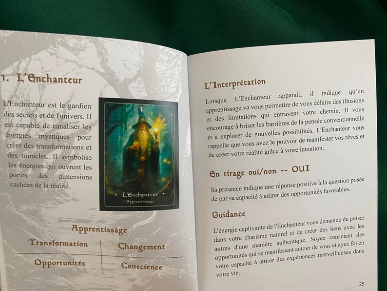 L'Oracle de la Forêt de Gaïa et ses Runes gravées dans de Magnifiques
