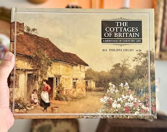 Libro vintage del 1997 "The Cottages of Britain" con copertina rigida / Libro illustrato sui cottage inglesi / Decorazione in stile cottagecore