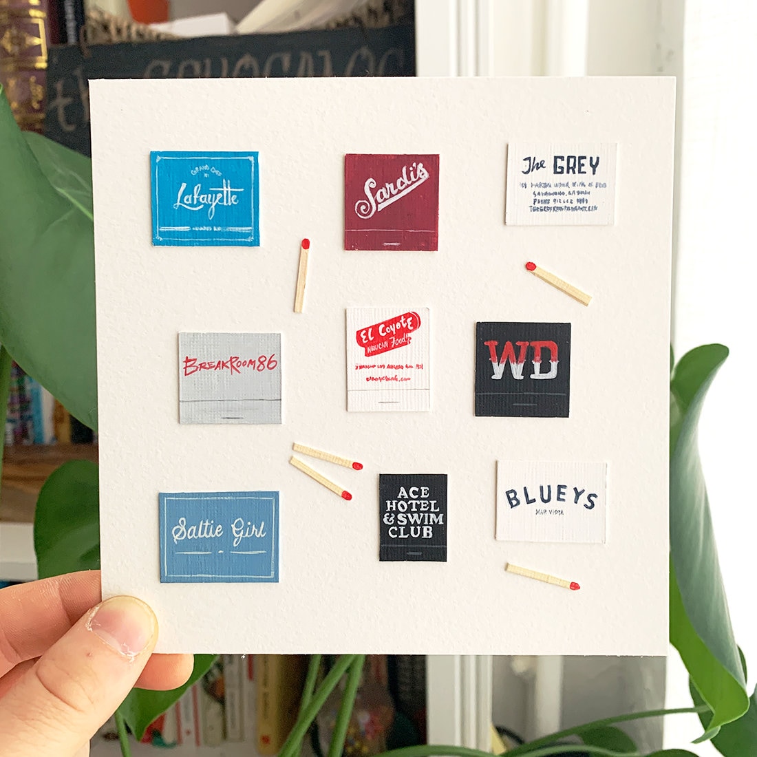 CUSTOM Matchbook Art (Hand-Painted) | Personalized Hand-Painted Matchbooks on Canvas | Unique Customized Matchbook Art
