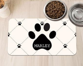 Personalized Pet Food Mat: Non-Slip Custom Dog Cat Placemat