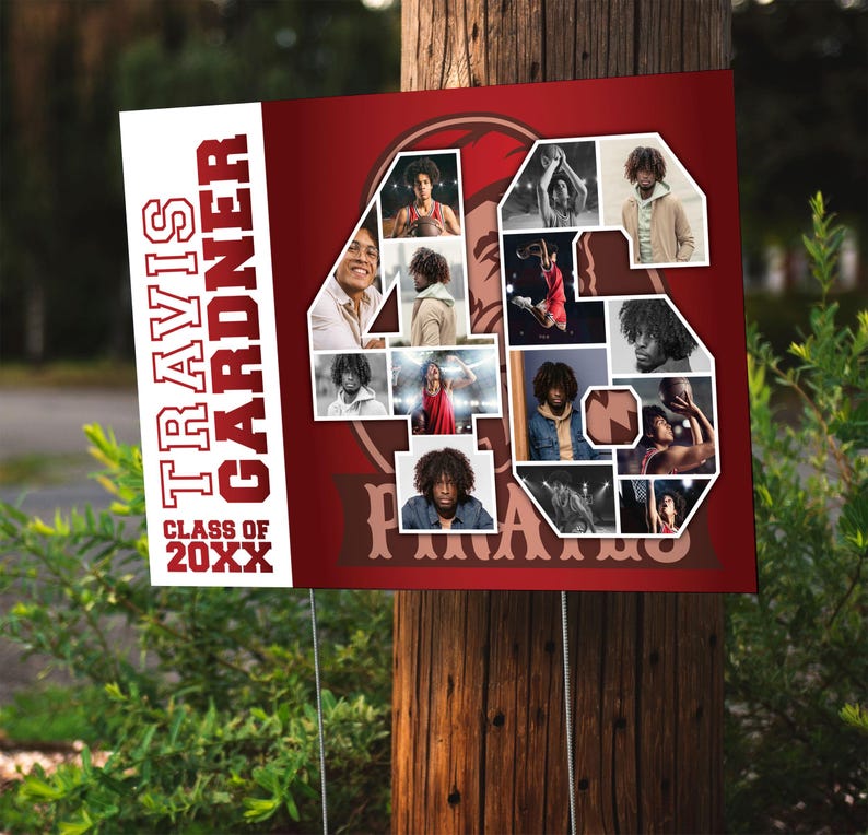Graduation Class Sign Personalized Graduation Yard Sign: Photo Collage, Class of 2025 - Etsy