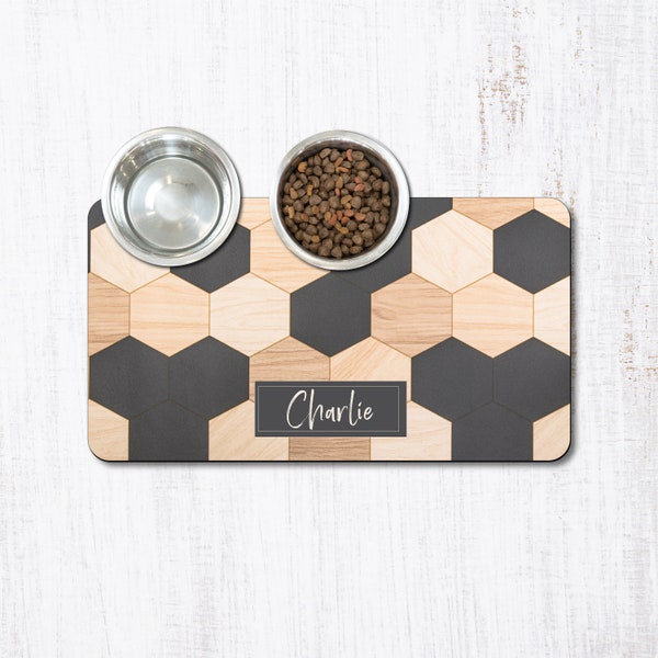Personalized Dog Bowl Mat: Non-Slip Pet Food & Water Placemat