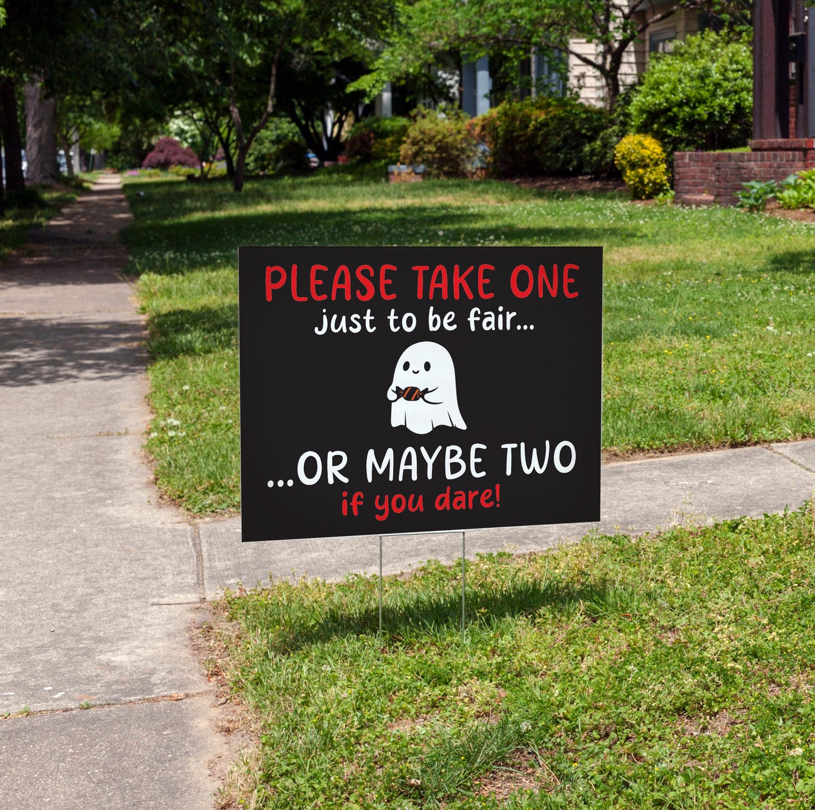 Take One Two Please Take One...two If You Dare! Halloween Yard Sign, 24''x18 ...