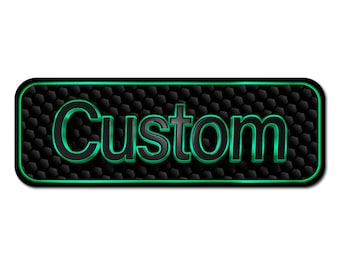 Custom Name Plate for Club Car Onward Golf Cart - Personalized Text - Replacement Decal Emblem - Multiple Color Options - Size 6.4" x 2.25"