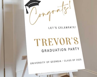 Graduation Welcome Sign: Elegant Celebration Decor