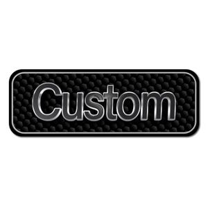 Custom Name Plate for Club Car Tempo Golf Cart - Personalized Text - Replacement Decal Emblem - Multiple Color Options - Size 7.75" x 2.7"
