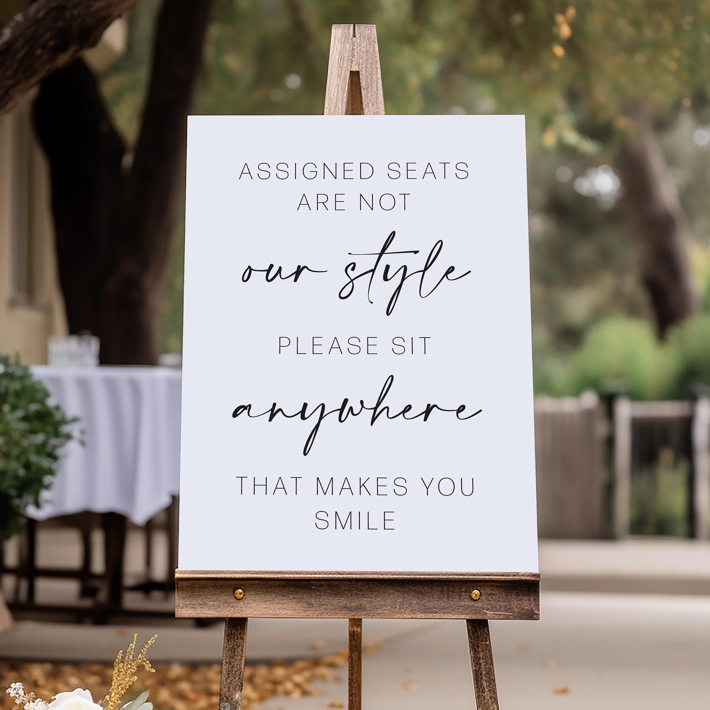 Wedding Seating Chart Alternative: Elegant Foam Board or Canvas Sign