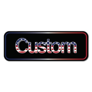 Custom Name Plate for Club Car Tempo Golf Cart - Personalized Text - Replacement Decal Emblem - Multiple Color Options - Size 7.75" x 2.7"