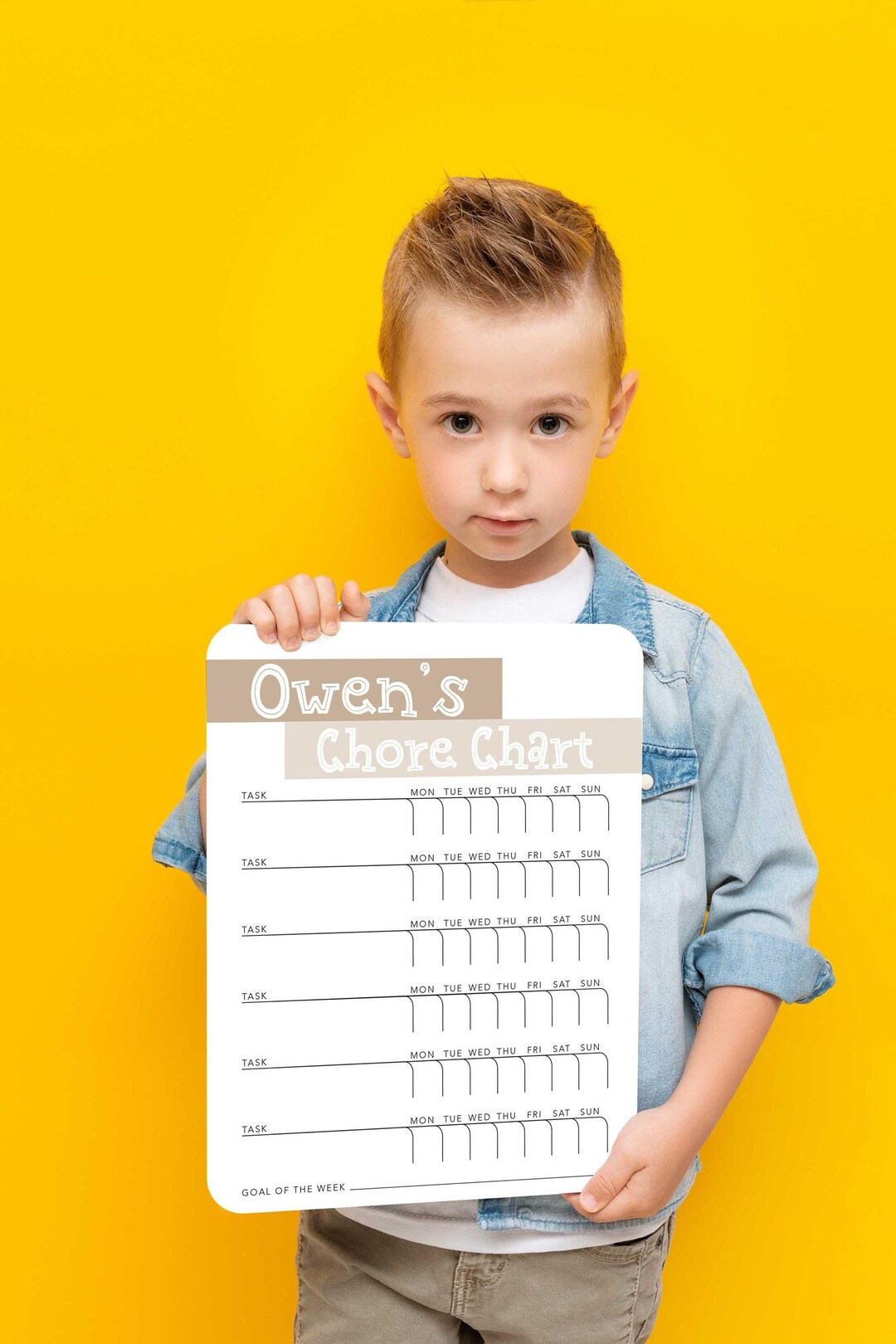 Chore Chart for Kids, Dry Erase Chore Board, Personalized Whiteboard ...