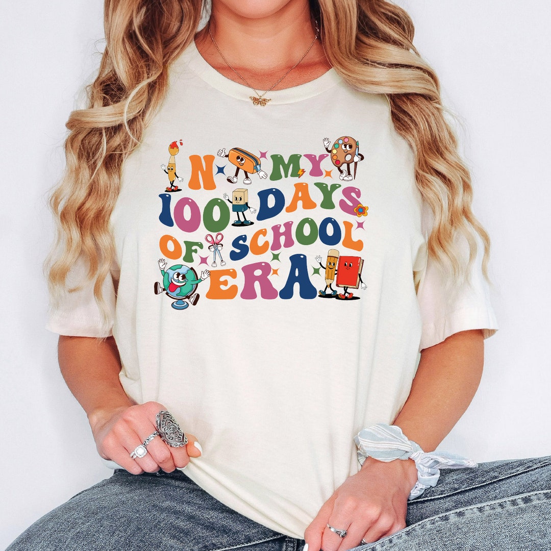 In My 100 Days of School Era Tshirt, Back to School, Happy 100 Days of ...